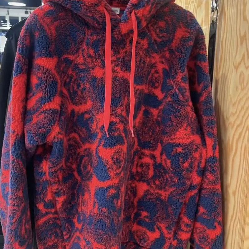 Burberry Burberry XL Winter Burgundy Wool Blend Hoodie Size US XL / EU 56 / 4 - 7 Thumbnail