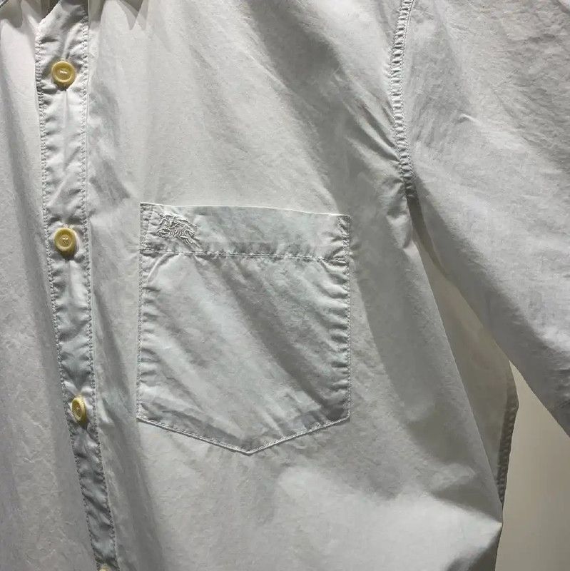 Burberry Burberry White Cotton Men's Short Sleeve Shirt Size US L / EU 52-54 / 3 - 4 Thumbnail