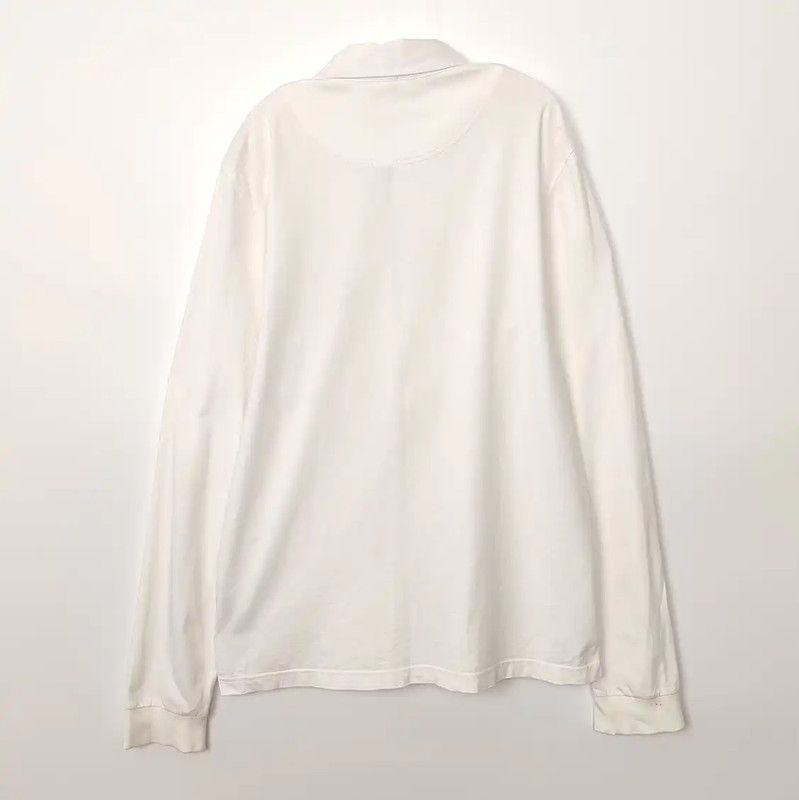 Burberry Burberry White Cotton Long Sleeve Polo Shirt Size US M / EU 48-50 / 2 - 2 Thumbnail