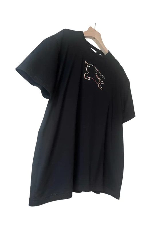 Burberry Burberry Black Cotton Embroidered Men's T-Shirt Size US M / EU 48-50 / 2 - 3 Thumbnail
