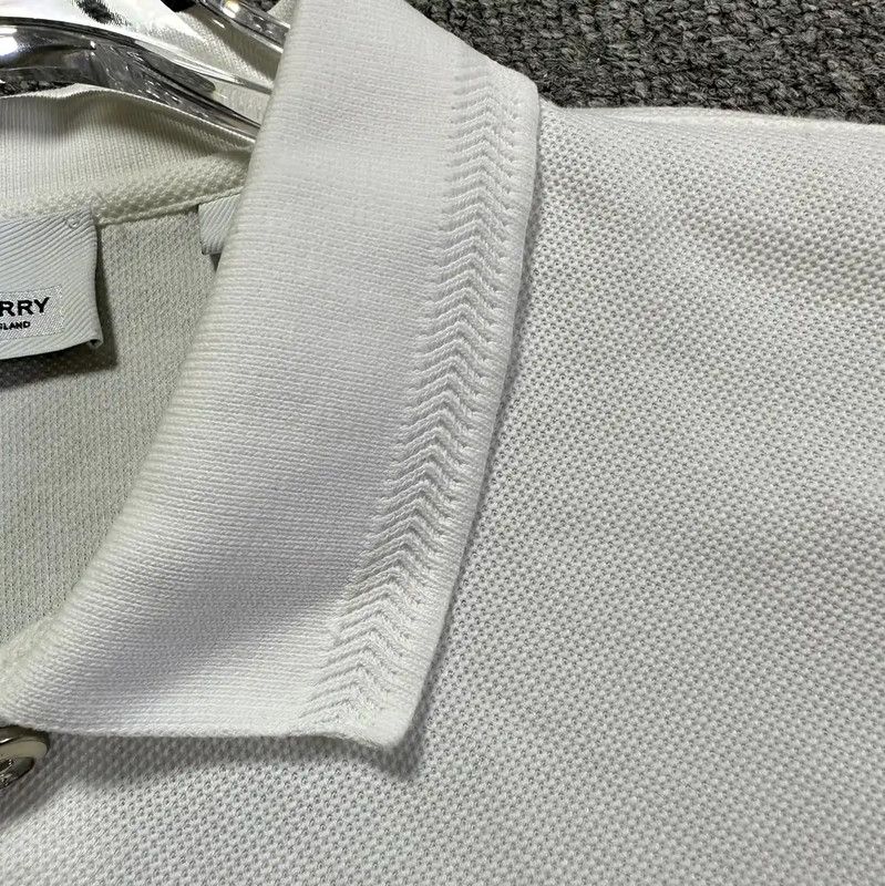 Burberry Burberry White Cotton Short Sleeve Polo Shirt Size US L / EU 52-54 / 3 - 4 Thumbnail