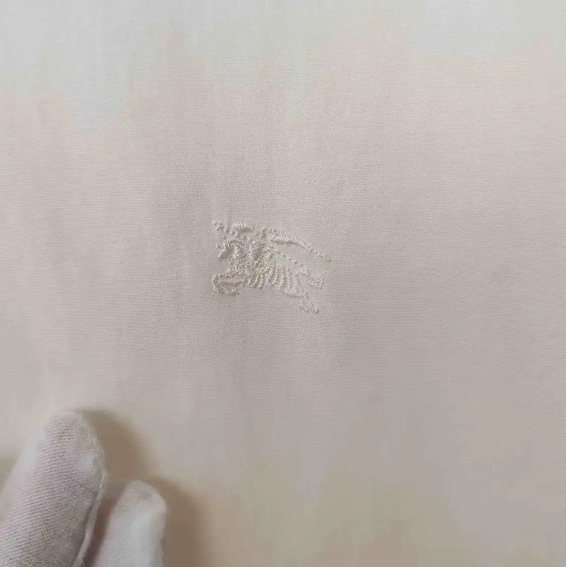 Burberry Burberry White Cotton Long Sleeve Shirt Size US L / EU 52-54 / 3 - 5 Thumbnail