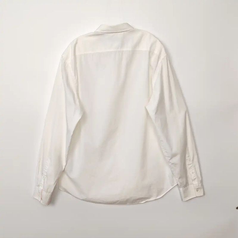 Burberry Burberry White Cotton Long Sleeve Shirt Size US L / EU 52-54 / 3 - 2 Thumbnail