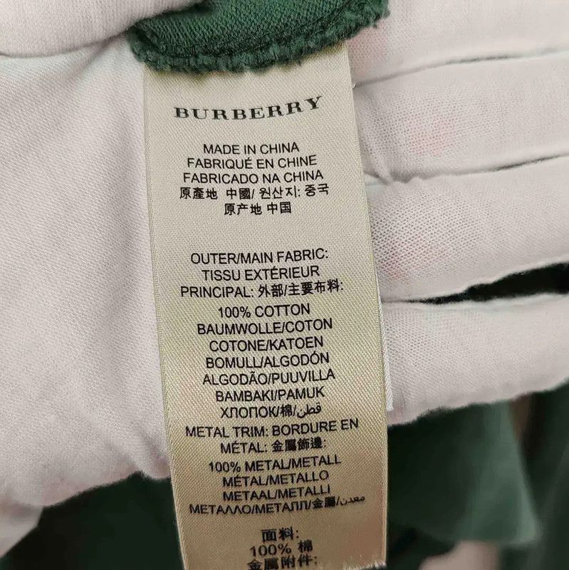Burberry Burberry Military Green Cotton Men's Polo Size US M / EU 48-50 / 2 - 5 Thumbnail