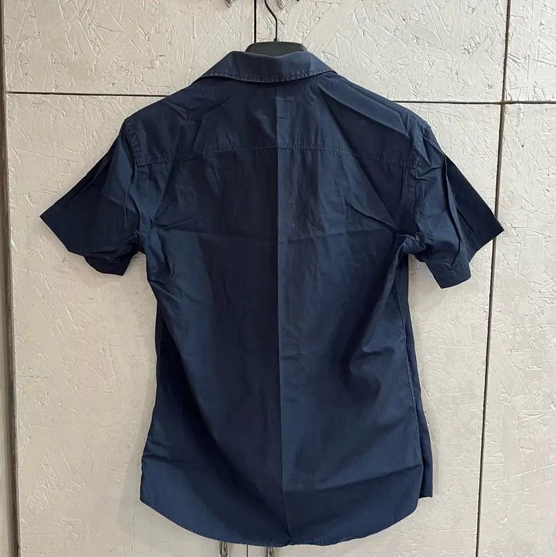 Burberry Burberry Blue Cotton Short Sleeve Shirt Size US XS / EU 42 / 0 - 3 Thumbnail