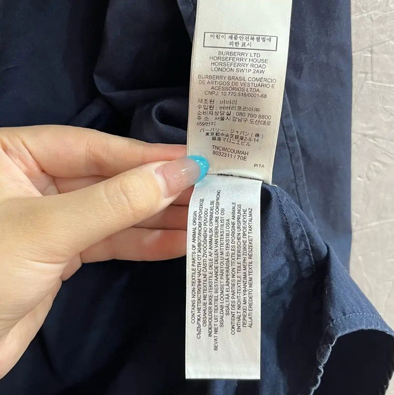 Burberry Burberry Blue Cotton Short Sleeve Shirt Size US XS / EU 42 / 0 - 8 Thumbnail