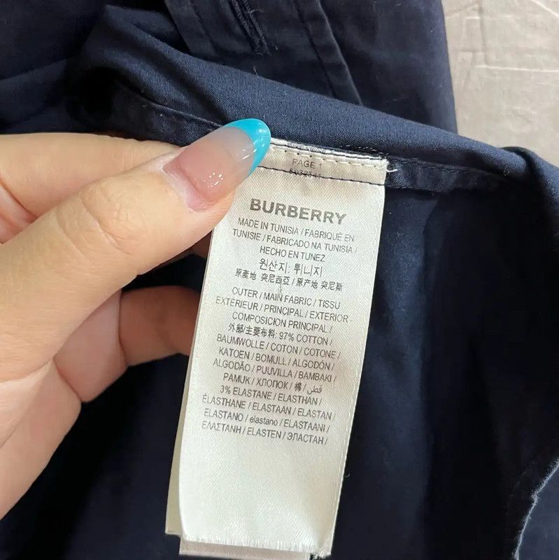 Burberry Burberry Blue Cotton Short Sleeve Shirt Size US XS / EU 42 / 0 - 6 Thumbnail