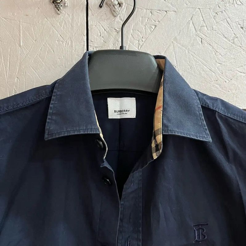 Burberry Burberry Blue Cotton Short Sleeve Shirt Size US XS / EU 42 / 0 - 2 Thumbnail