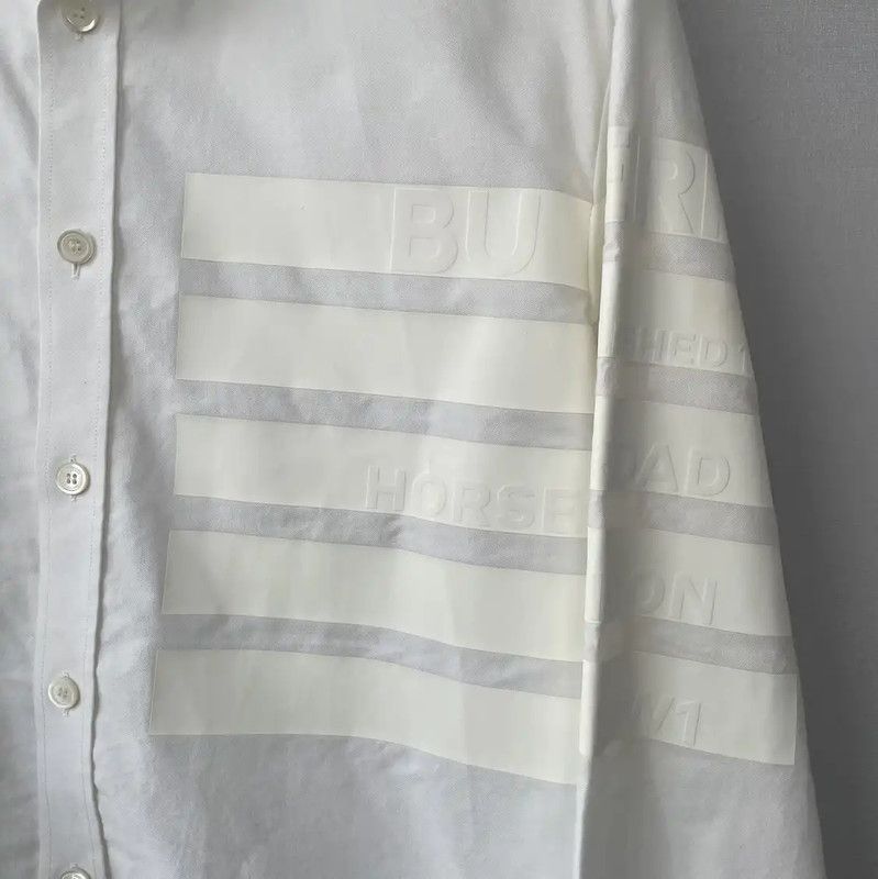 Burberry Burberry White Long Sleeve Men's Shirt Size US M / EU 48-50 / 2 - 8 Thumbnail