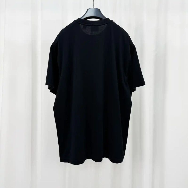 Burberry Burberry Summer Black Cotton Striped T-Shirt Size US M / EU 48-50 / 2 - 2 Thumbnail