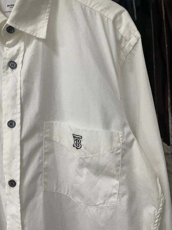 Burberry Burberry Men's White Long Sleeve Shirt Size US M / EU 48-50 / 2 - 5 Thumbnail