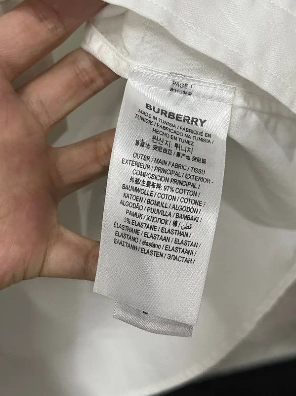 Burberry Burberry Men's White Long Sleeve Shirt Size US M / EU 48-50 / 2 - 8 Thumbnail