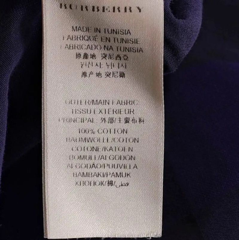 Burberry Burberry Men's Navy Check Long Sleeve Shirt Size US S / EU 44-46 / 1 - 7 Thumbnail