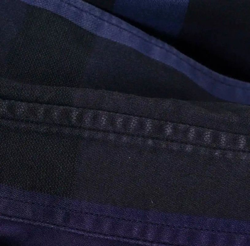 Burberry Burberry Men's Navy Check Long Sleeve Shirt Size US S / EU 44-46 / 1 - 4 Thumbnail