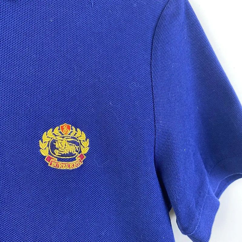 Burberry Burberry Summer Blue Cotton Embroidered Polo Size US XS / EU 42 / 0 - 3 Thumbnail