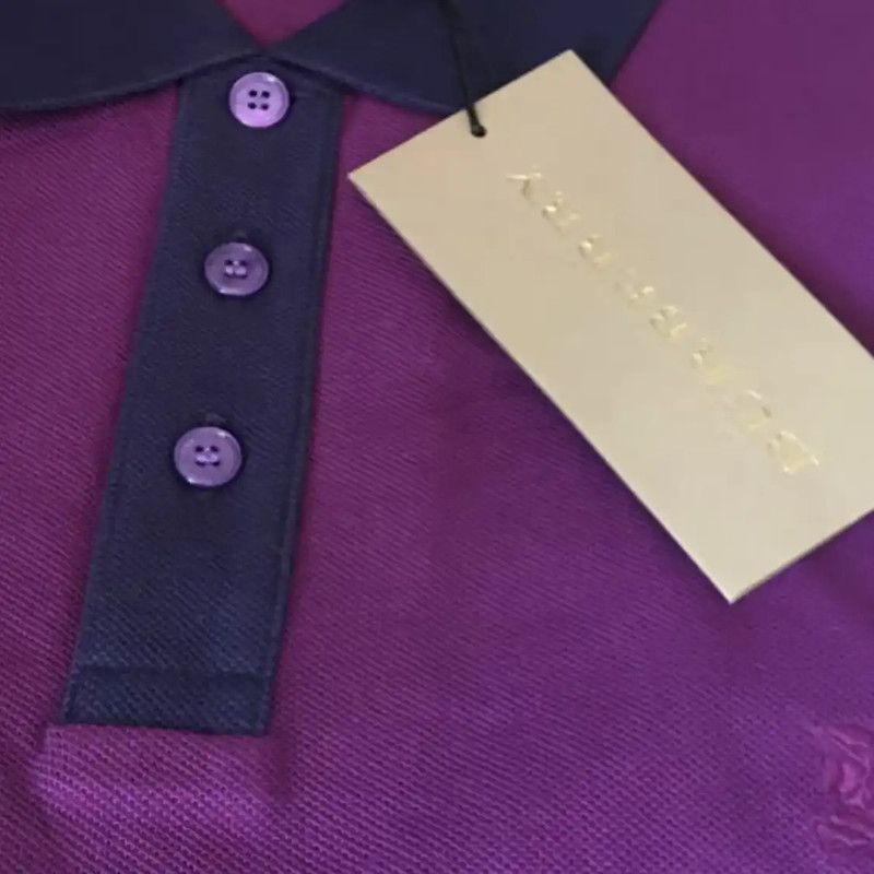 Burberry Burberry Men's Purple Cotton Polo Size US M / EU 48-50 / 2 - 4 Thumbnail