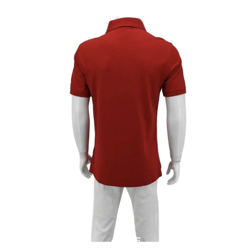 Burberry Burberry Red Cotton Polo Shirt for Men Size US M / EU 48-50 / 2 - 2 Thumbnail