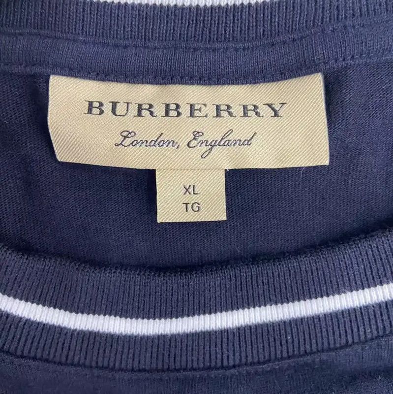 Burberry Burberry Cotton Navy Short Sleeve T-Shirt Size US XL / EU 56 / 4 - 3 Thumbnail