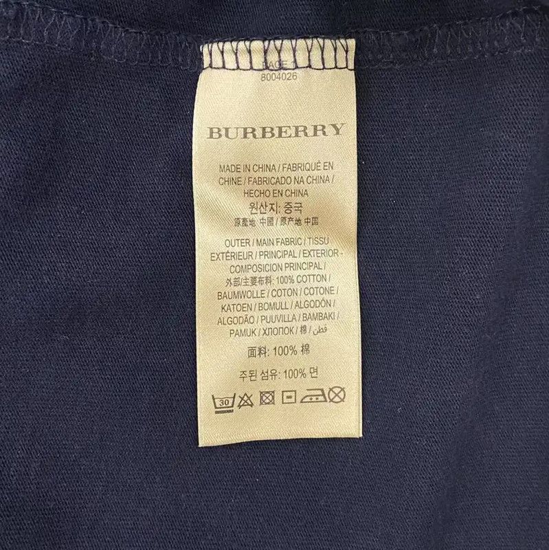 Burberry Burberry Cotton Navy Short Sleeve T-Shirt Size US XL / EU 56 / 4 - 4 Thumbnail