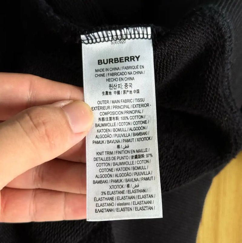 Burberry Burberry Men's Black Cotton Sweatshirt XL Size US XL / EU 56 / 4 - 5 Thumbnail