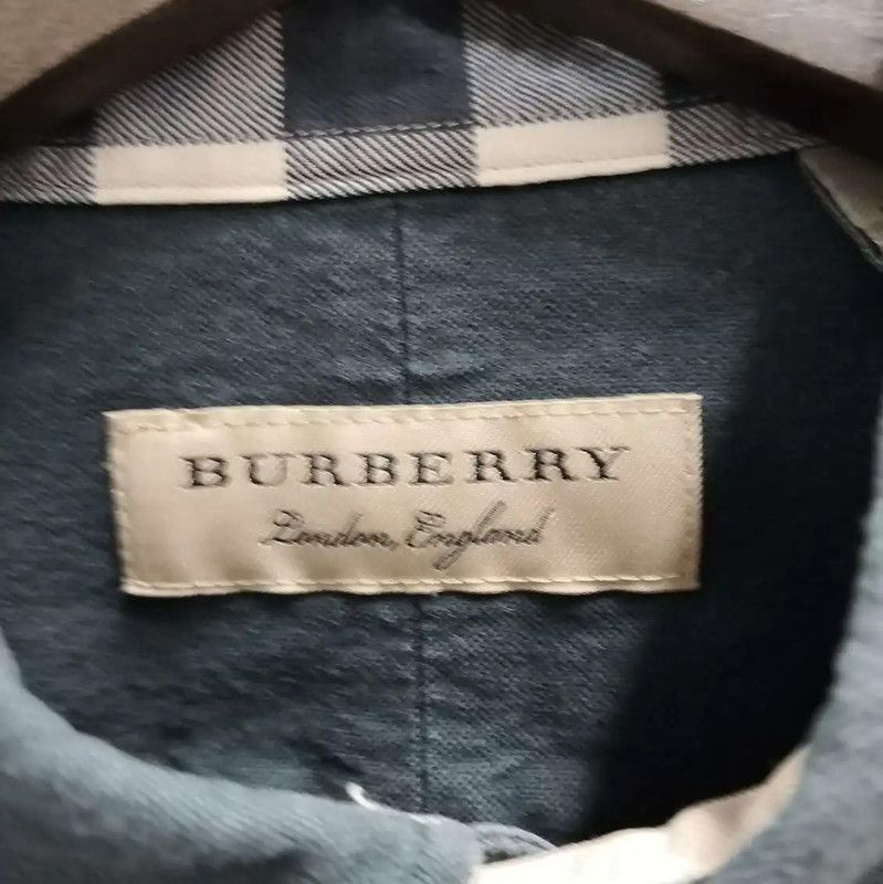 Burberry Burberry Long Sleeve Cotton Shirt in Dark Green Size US M / EU 48-50 / 2 - 3 Thumbnail