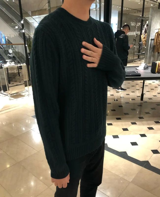 Burberry Burberry Winter Blue Wool Men's Sweater Size US S / EU 44-46 / 1 - 6 Thumbnail