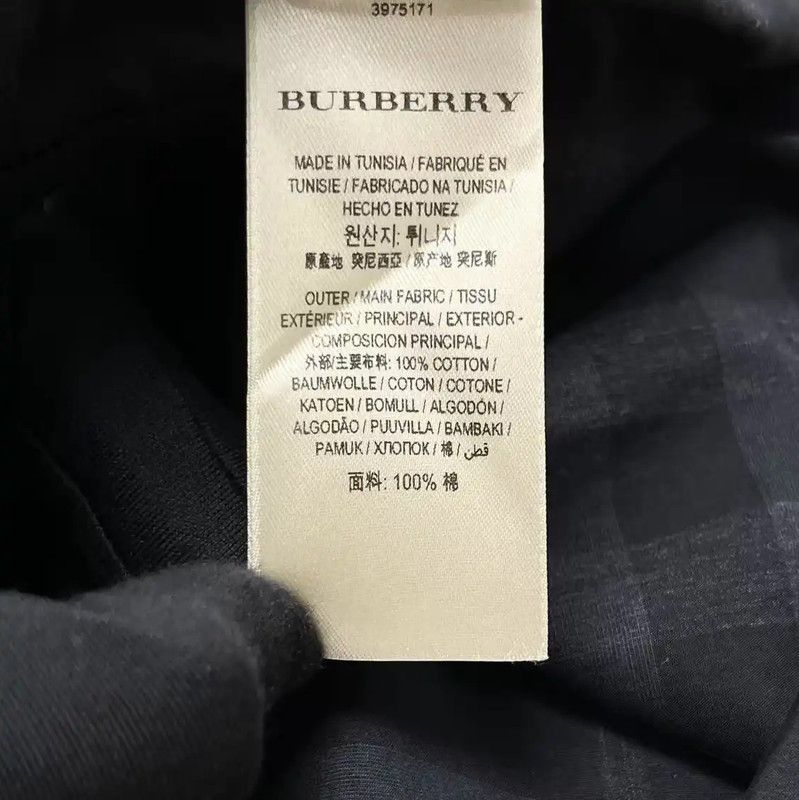 Burberry Burberry Men's Black Gray Plaid Long Sleeve Shirt Size US M / EU 48-50 / 2 - 5 Thumbnail
