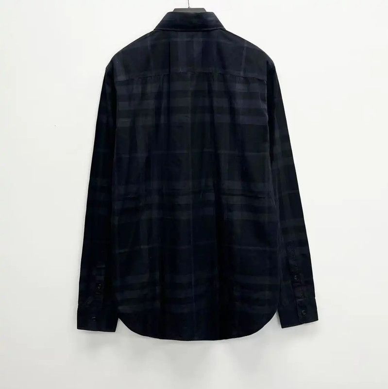Burberry Burberry Men's Black Gray Plaid Long Sleeve Shirt Size US M / EU 48-50 / 2 - 2 Thumbnail