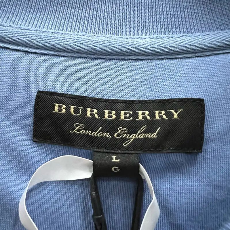 Burberry Burberry Blue Cotton Long Sleeve Sweatshirt Size US L / EU 52-54 / 3 - 2 Thumbnail