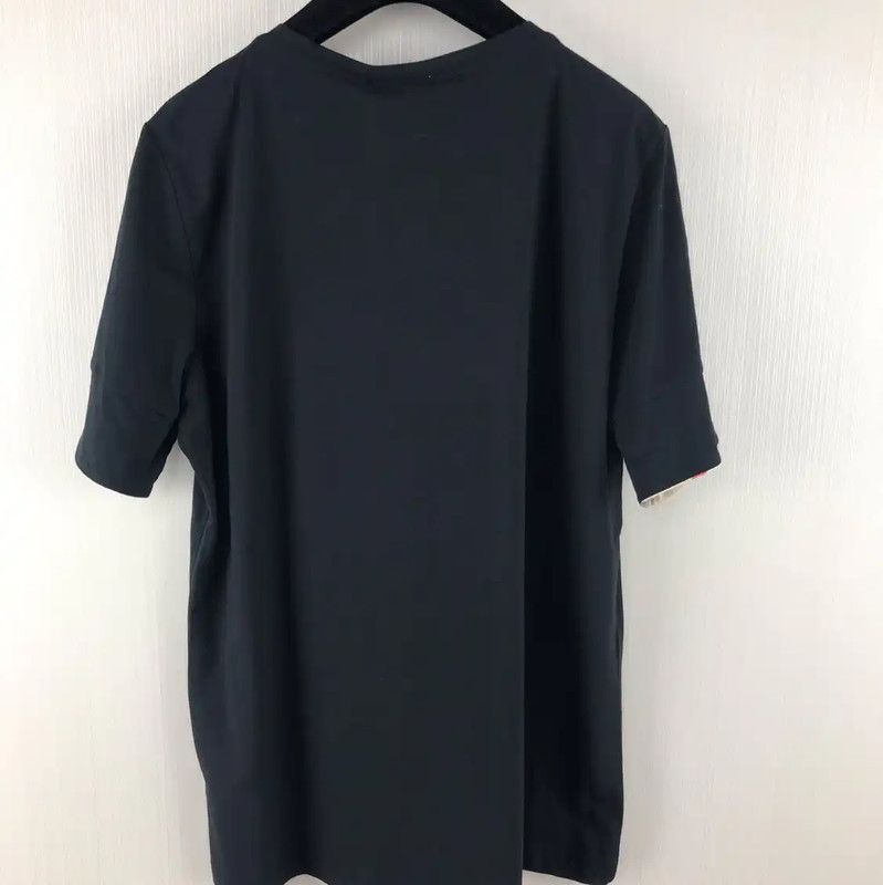 Burberry Burberry Black Cotton Men's T-Shirt Size US L / EU 52-54 / 3 - 2 Thumbnail