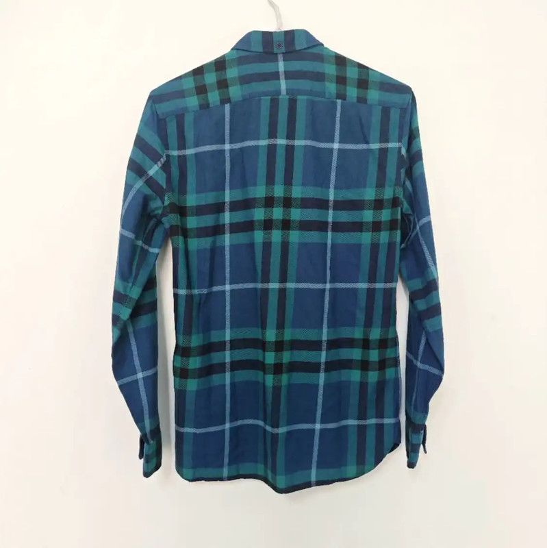 Burberry Burberry Blue Checked Cotton Men's Shirt Size US S / EU 44-46 / 1 - 2 Thumbnail