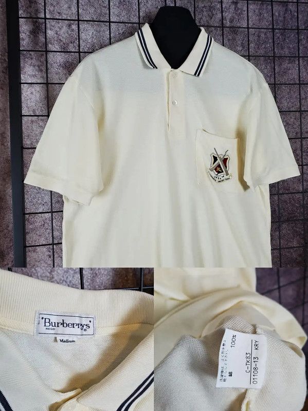 Burberry Burberry Men's Summer Beige Cotton Embroidered Polo Shirt Size US M / EU 48-50 / 2 - 3 Thumbnail