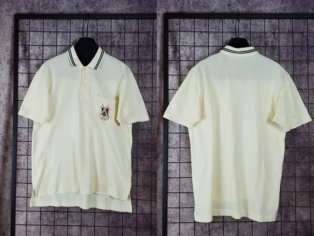 Burberry Burberry Men's Summer Beige Cotton Embroidered Polo Shirt Size US M / EU 48-50 / 2 - 2 Thumbnail