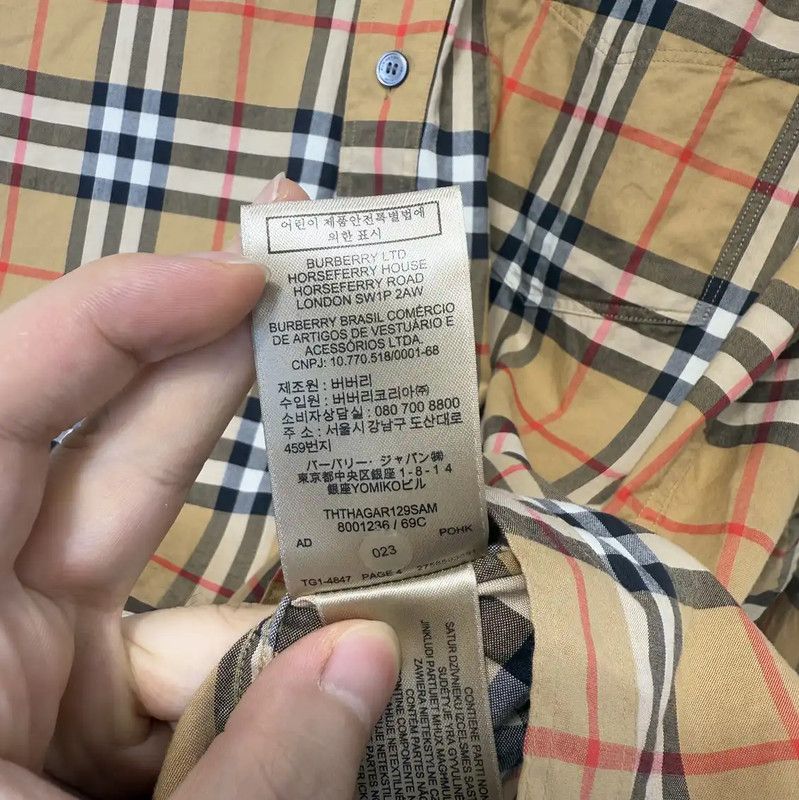 Burberry Burberry Men's Long Sleeve Striped Shirt Size US S / EU 44-46 / 1 - 4 Thumbnail