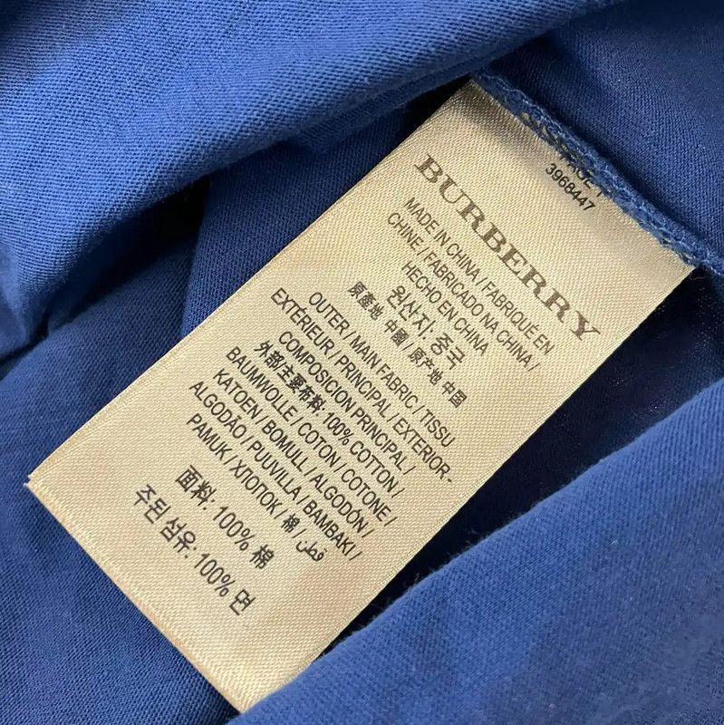 Burberry Burberry Blue Cotton Men's T-Shirt Size US L / EU 52-54 / 3 - 7 Thumbnail