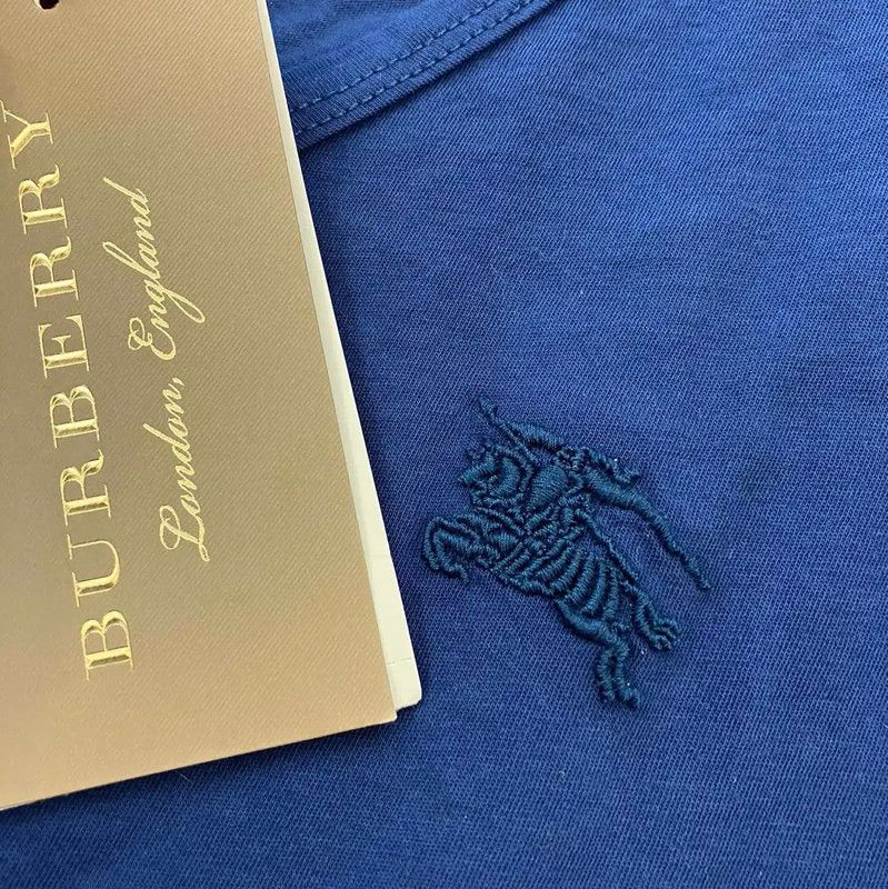 Burberry Burberry Blue Cotton Men's T-Shirt Size US L / EU 52-54 / 3 - 6 Thumbnail