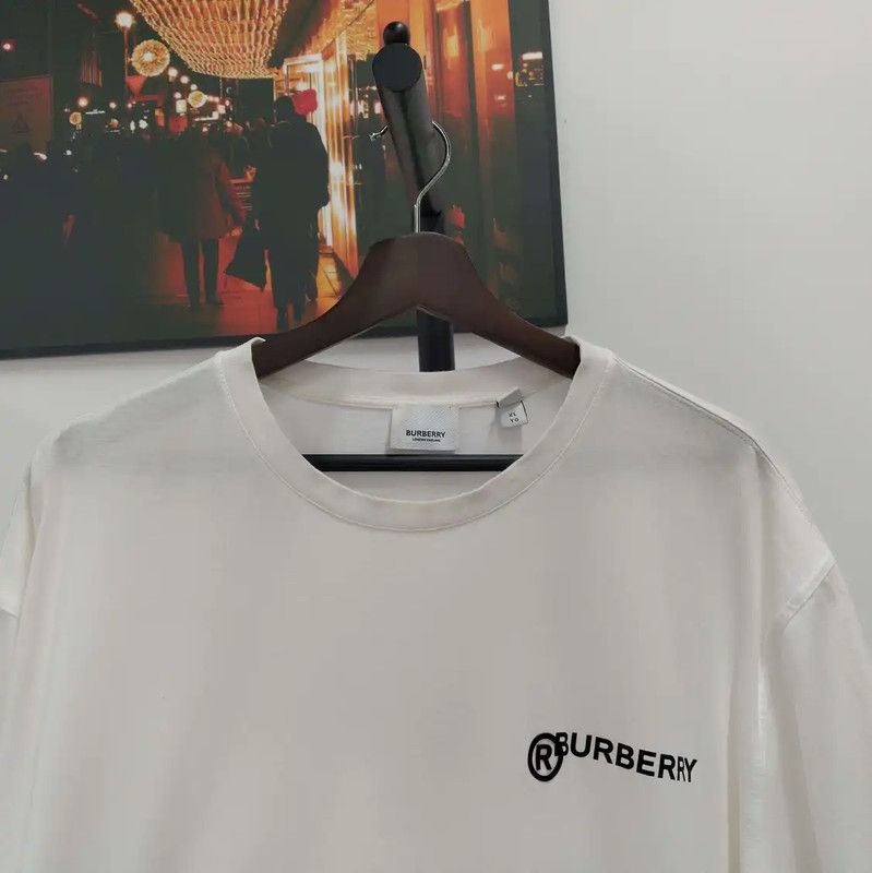 Burberry Burberry White Cotton Short Sleeve T-Shirt Size US XL / EU 56 / 4 - 7 Thumbnail