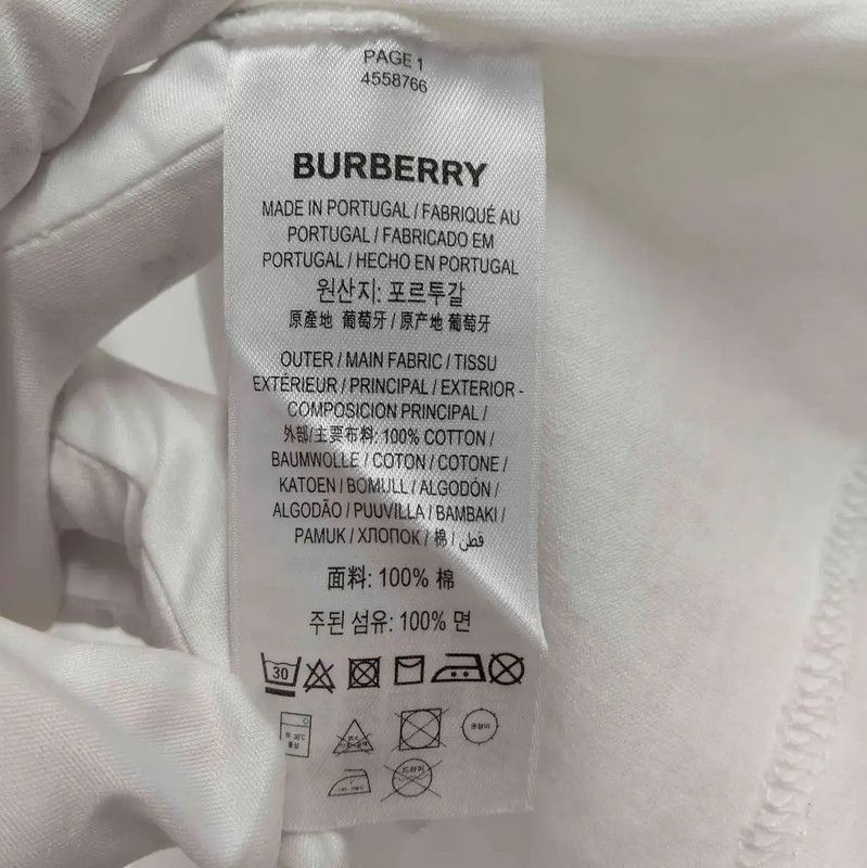 Burberry Burberry White Cotton Short Sleeve T-Shirt Size US XL / EU 56 / 4 - 5 Thumbnail