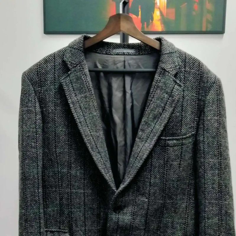 Burberry Burberry Men's Gray Wool Long Sleeve Coat Size US L / EU 52-54 / 3 - 5 Thumbnail