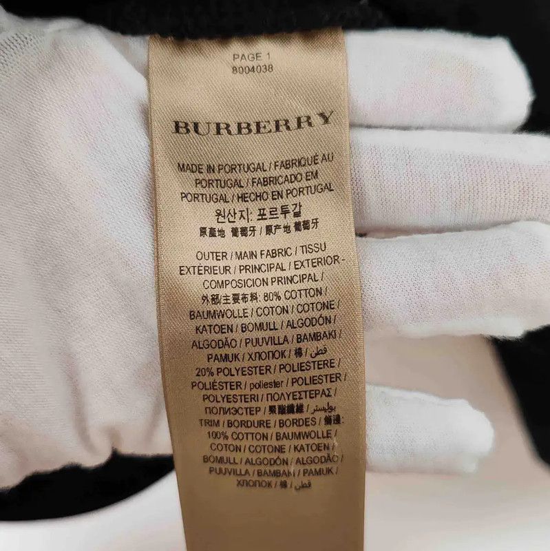 Burberry Burberry Black Cotton Men's Sweatshirt Size S Size US S / EU 44-46 / 1 - 5 Thumbnail
