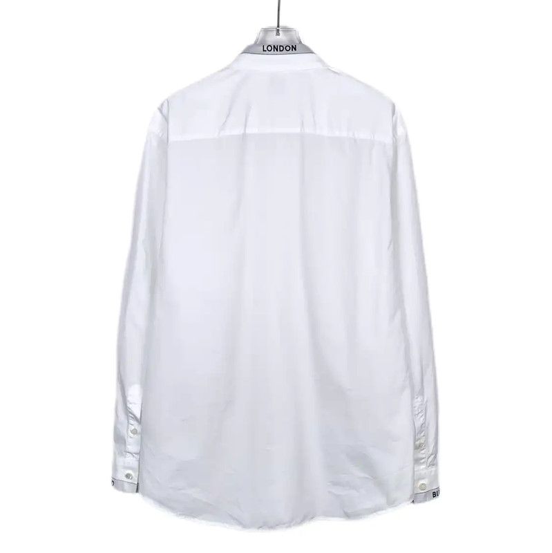 Burberry Burberry Men's White Cotton Long Sleeve Shirt Size US M / EU 48-50 / 2 - 2 Thumbnail
