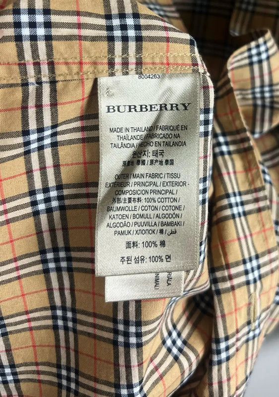 Burberry Burberry Men's Yellow Cotton Shirt Size US S / EU 44-46 / 1 - 5 Thumbnail