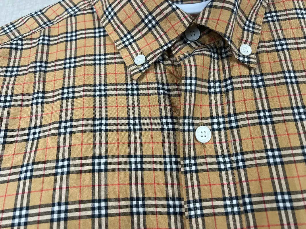 Burberry Burberry Men's Yellow Cotton Shirt Size US S / EU 44-46 / 1 - 2 Thumbnail