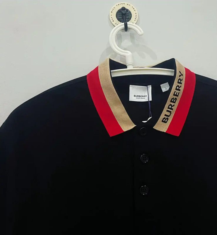 Burberry Burberry Black Cotton Men's Polo Shirt Size US XS / EU 42 / 0 - 2 Thumbnail