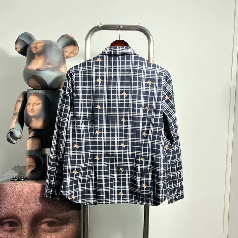 Burberry Burberry Gray Plaid Long Sleeve Shirt Size US M / EU 48-50 / 2 - 2 Thumbnail