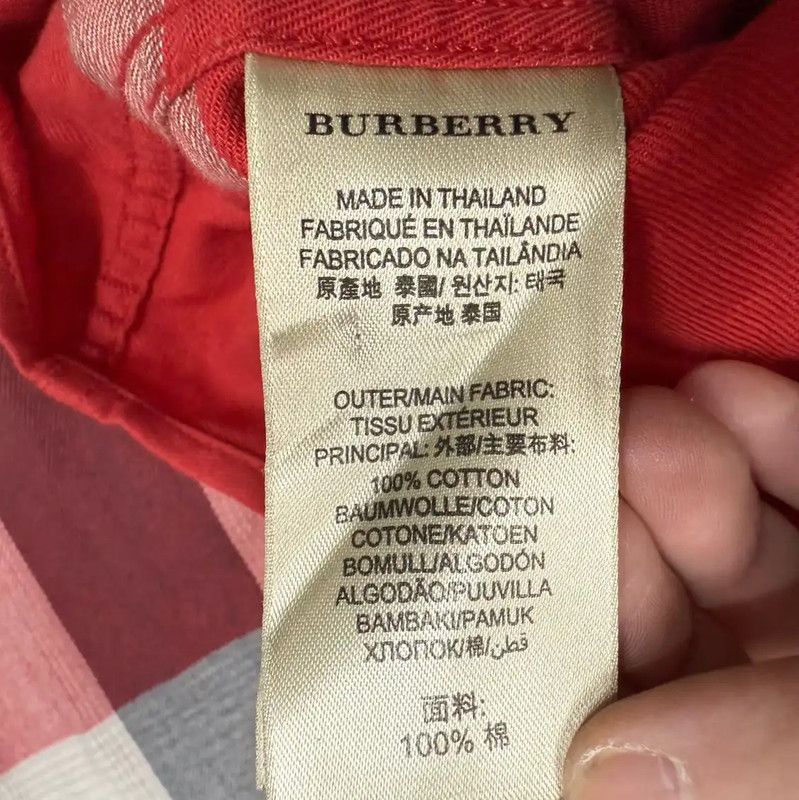 Burberry Burberry Red Long Sleeve Men's Shirt Size US L / EU 52-54 / 3 - 4 Thumbnail