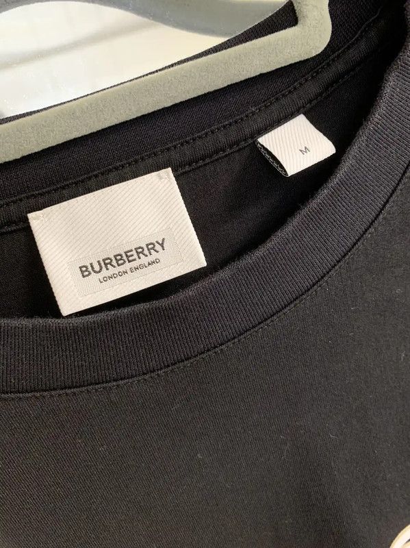 Burberry Burberry Men's Black Cotton T-Shirt with Rainbow Stripes Size US M / EU 48-50 / 2 - 5 Thumbnail