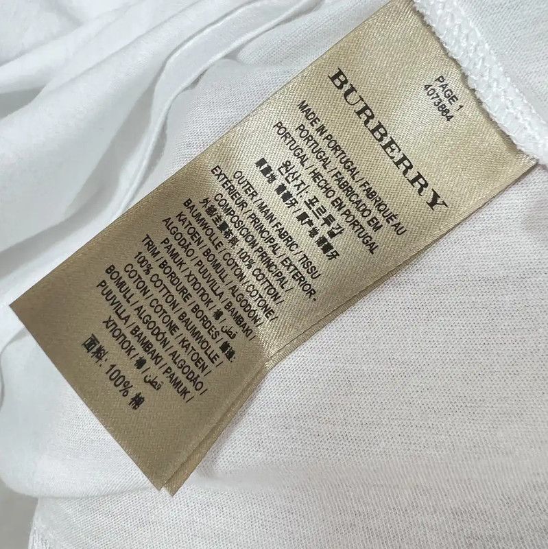Burberry Burberry White Cotton Men's T-Shirt Size US L / EU 52-54 / 3 - 4 Thumbnail