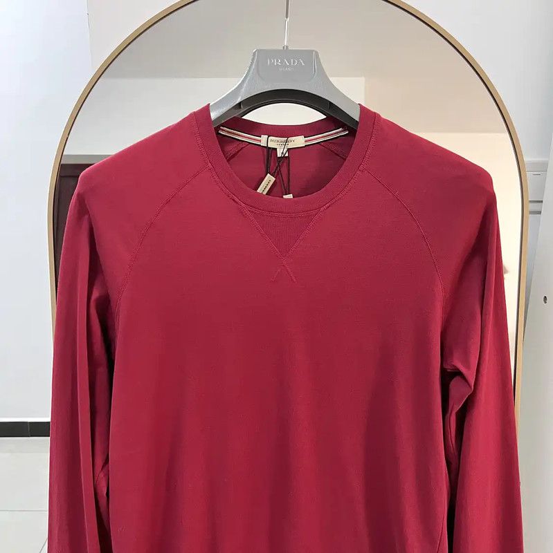Burberry Burberry Red Cotton Long Sleeve Tee Shirt Size US M / EU 48-50 / 2 - 3 Thumbnail