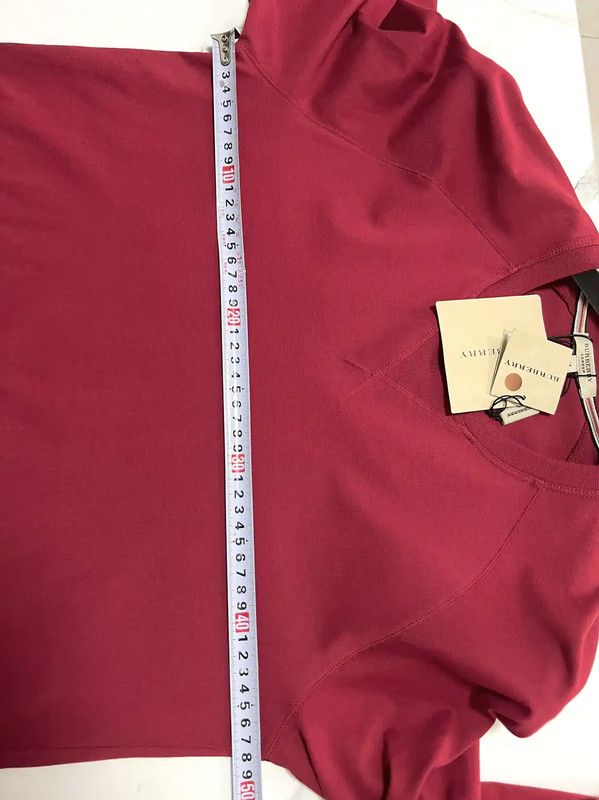 Burberry Burberry Red Cotton Long Sleeve Tee Shirt Size US M / EU 48-50 / 2 - 8 Thumbnail